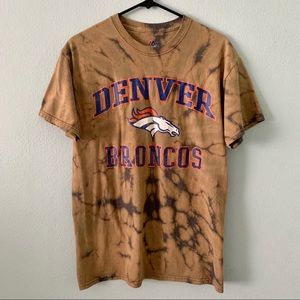 Bleached Tie Dye Denver Broncos Oversized T-shirt